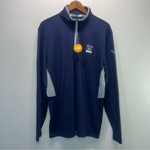 NEW Puma Golf Quarter Zip Blue Large 40 UPF Size Medium Old 55 Distillery